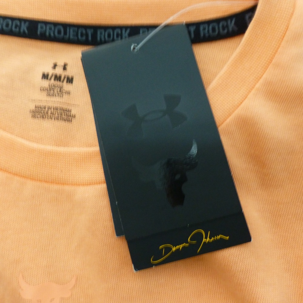 Under Armour Project Rock T Shirt Womens Medium Peach Loose Fit NWT Workout Gym - Picture 6 of 11